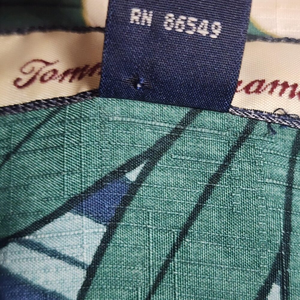 Tommy Bahama Shirt Mens Large Blue Silk Hawaiian Camp Floral Short Sleeve Relax - Picture 6 of 11
